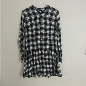 The Gap Plaid Black and White Women's Dress